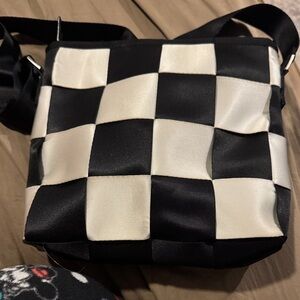 Checkered Black and White Shoulder Bag